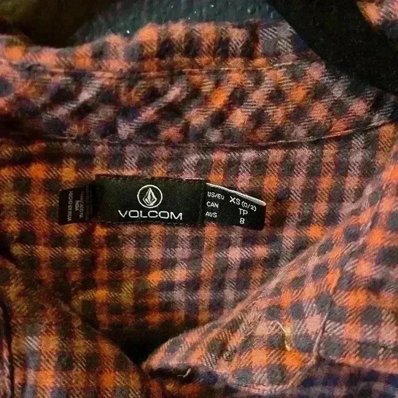 Men’s Volcom Flannel Button Up Long Sleeve Shirt Extra Small - Picture 3 of 4